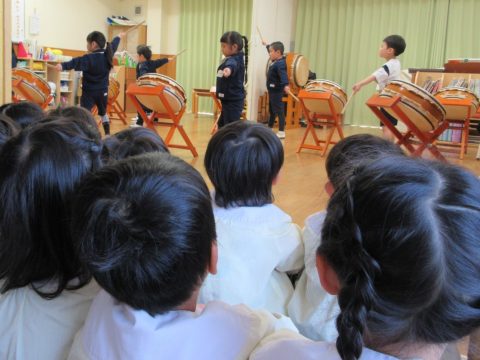 うさぎ組　大下　和太鼓教室の見学